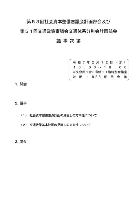 議事次第
