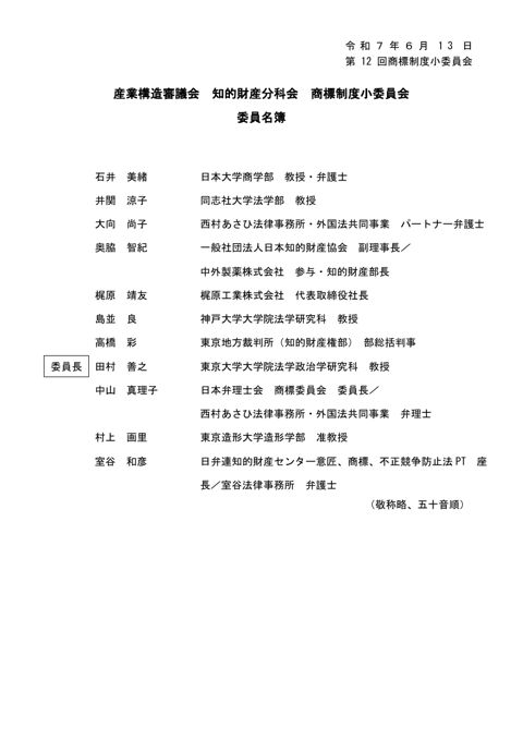 委員名簿