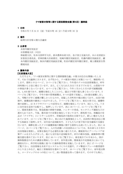 議事録 の表紙