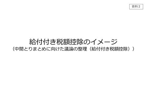 給付付き税額控除のイメージ（中間とりまとめに向けた議論の整理（給付付き税額控除））