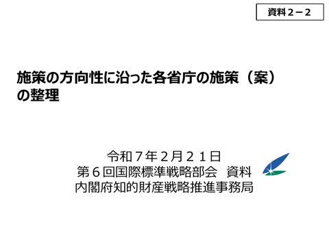 施策の方向性に沿った各省庁の施策（案）の整理