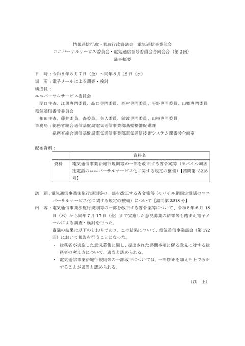 議事概要