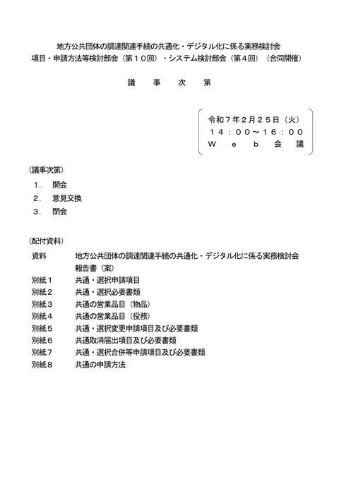 議事次第