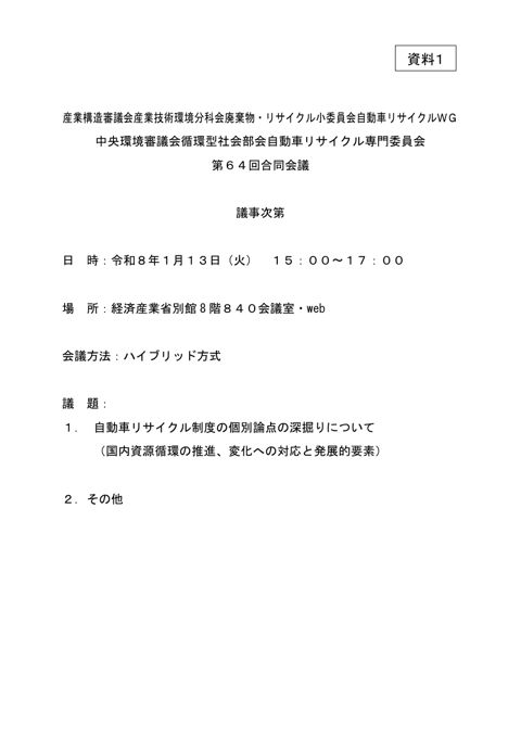 議事次第