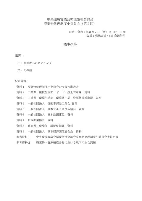 【議事次第】