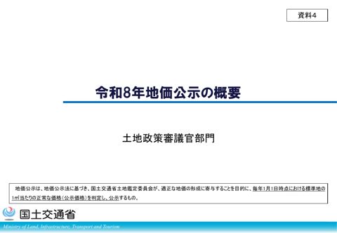 【資料４】R8地価公示概要