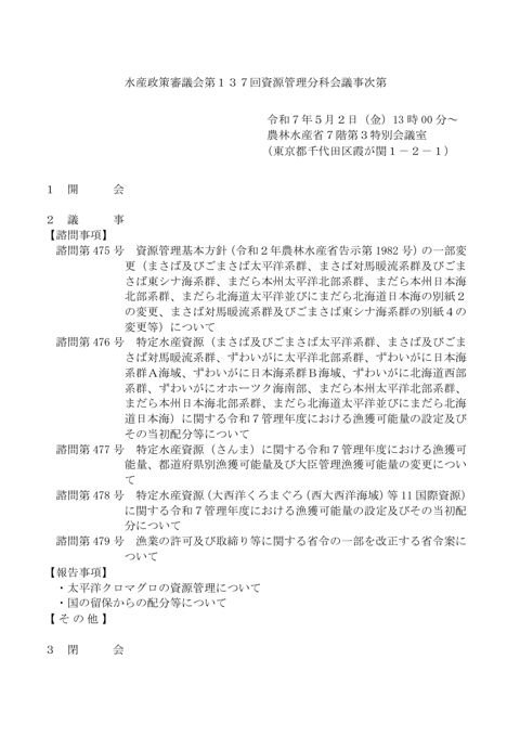 議事次第