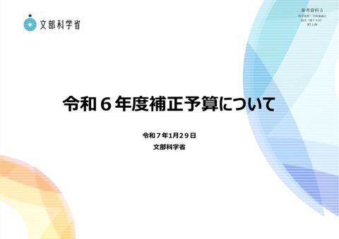 参考資料5 令和6年度補正予算について