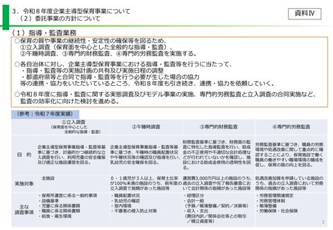 資料4 令和8年度企業主導型保育事業について(委託事業の方針について)