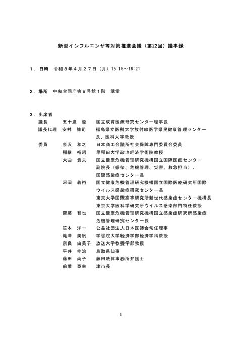 議事録 の表紙