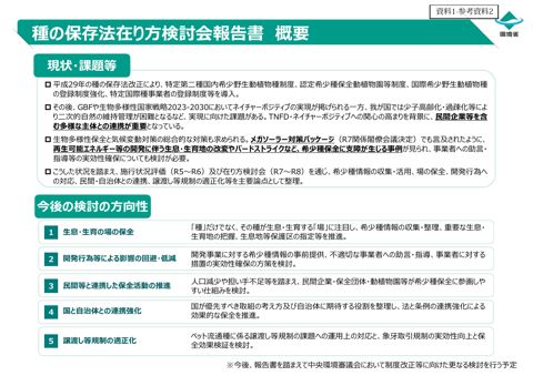 資料1-参考資料2 種の保存法在り方検討会報告書 概要