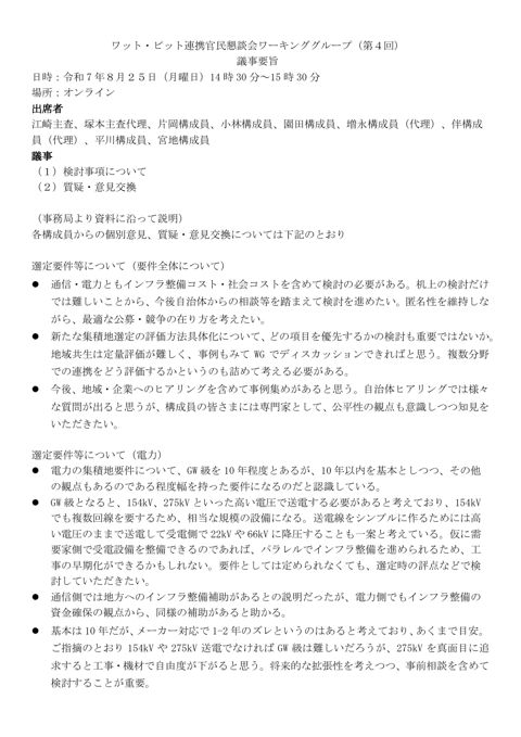 議事概要 の表紙