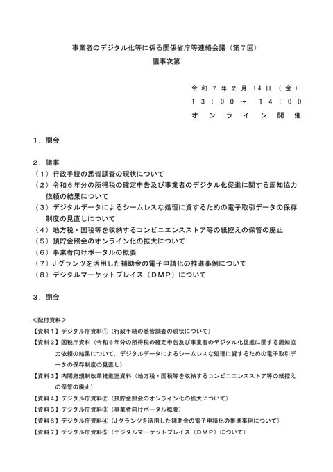 議事次第