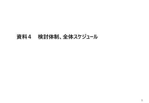 資料4:検討体制、全体スケジュール
