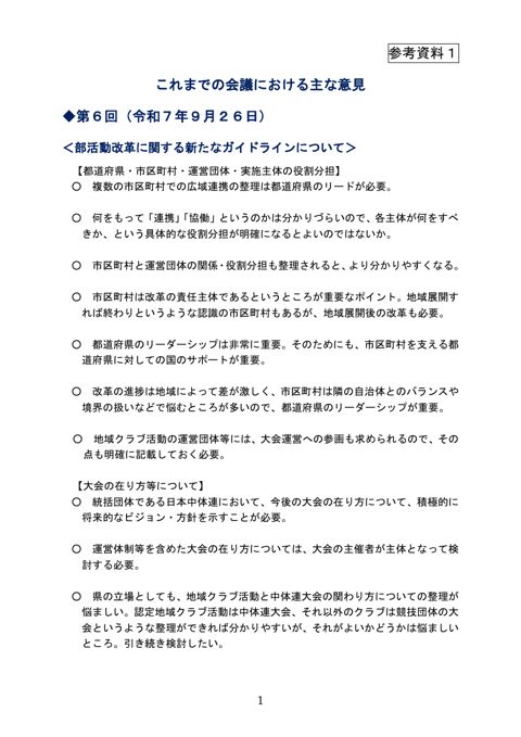 （参考資料1）これまでの会議における主な意見
