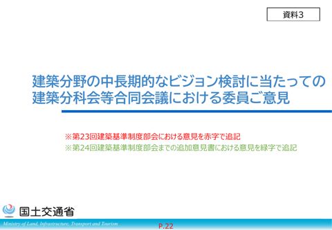資料３_建築分野の中長期的なあり方検討に関する委員ご意見