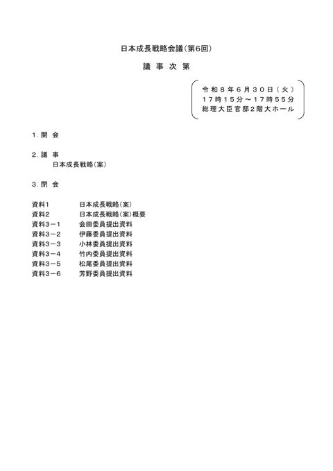 議事次第