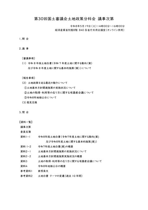 議事次第