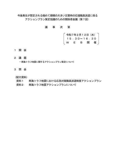 議事次第