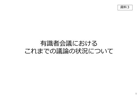 有識者会議におけるこれまでの議論の状況について