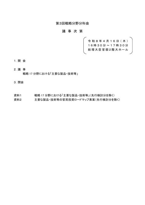 議事次第