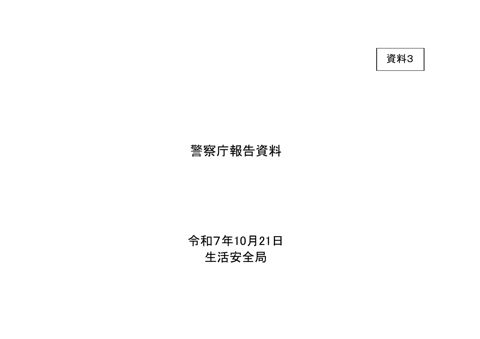 資料3 警察庁報告資料