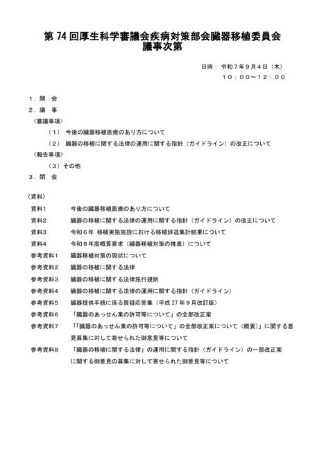 議事次第［PDF形式：64KB］