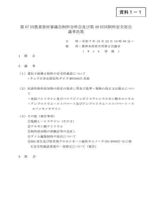 議事次第