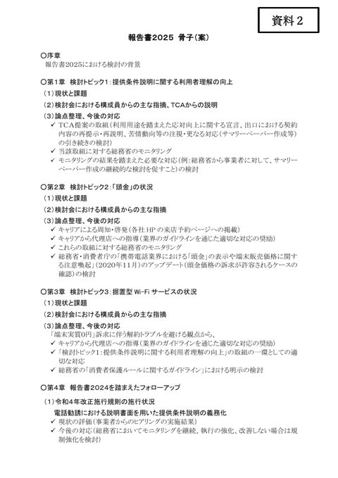 報告書2025骨子案