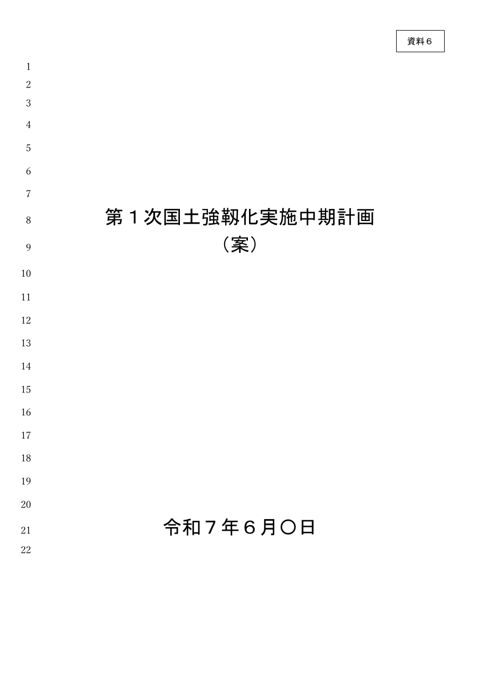 第１次国土強靱化実施中期計画（案）