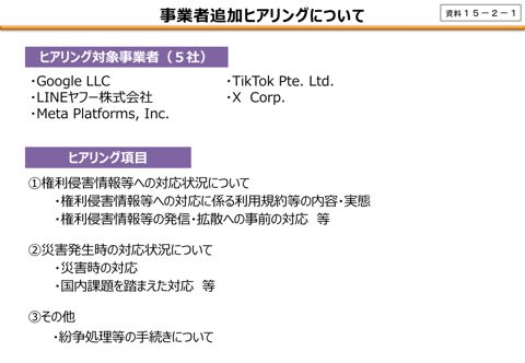 事業者追加ヒアリングについて