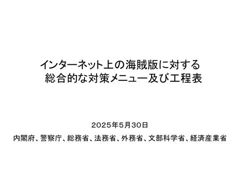 インターネット上の海賊版に対する