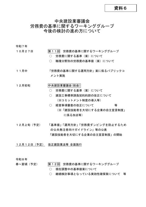 資料６ 今後の進め方について