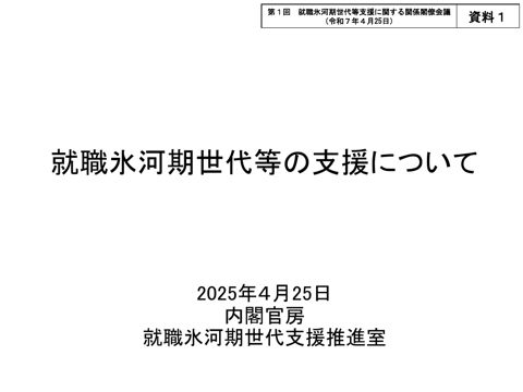 就職氷河期世代等の支援について（内閣官房）