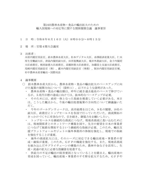 議事要旨 の表紙