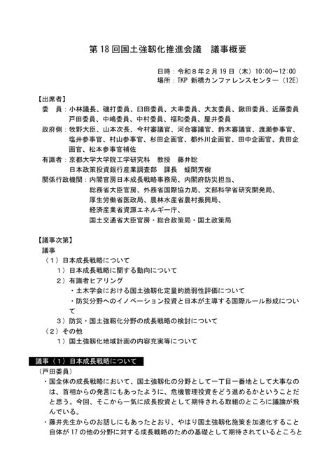 議事概要 の表紙