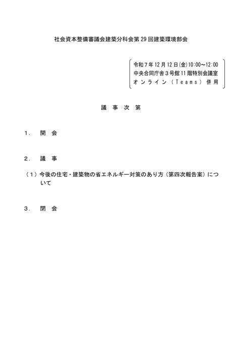 議事次第・配布資料 の表紙
