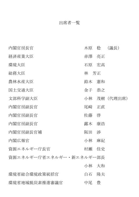 出席者一覧
