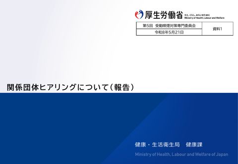 【資料１】関係団体ヒアリングについて（報告）［PDF形式：399KB］