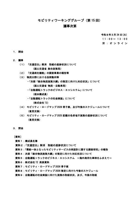議事次第