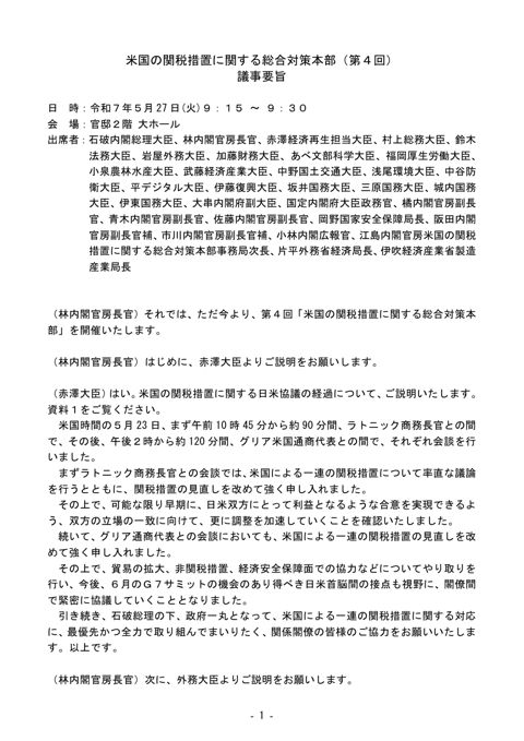 議事要旨 の表紙