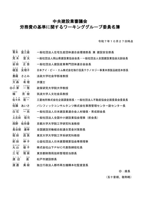 その他 委員等名簿、運営要領、配席図