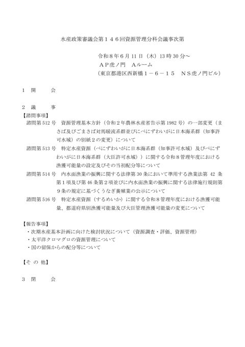 議事次第