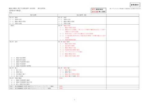 【参考資料1】舗装の構造に関する技術基準(改定案) 新旧対照表