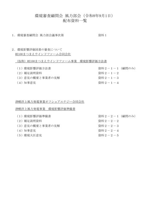 配布資料一覧