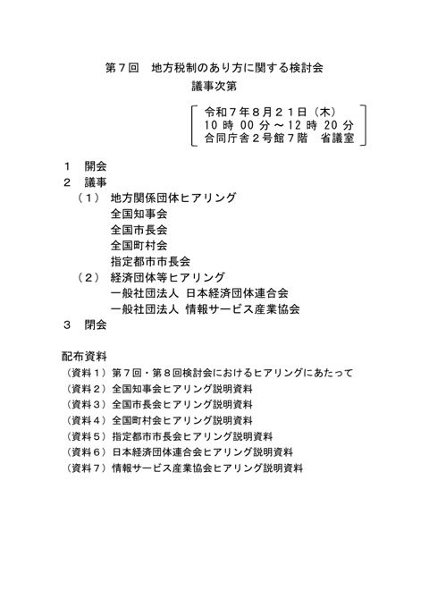 議事次第