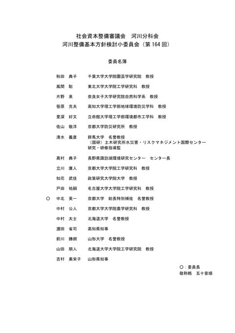社会資本整備審議会 河川分科会 の表紙
