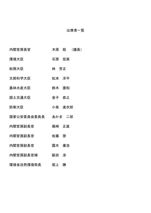 出席者一覧