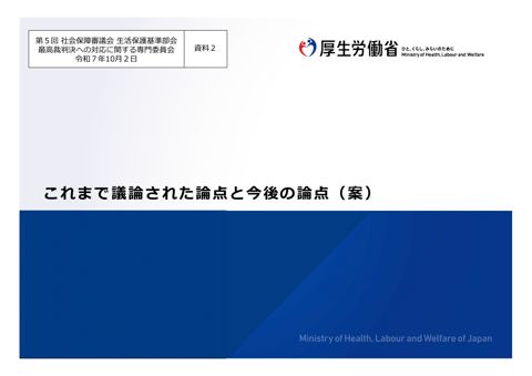 【資料２】これまで議論された論点と今後の論点（案）［PDF形式：3.7MB］