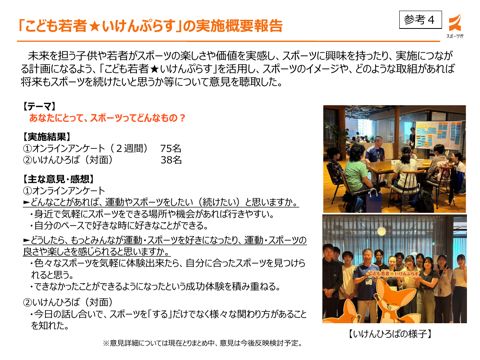 【参考4】 「こども若者☆いけんぷらす」の実施概要報告について